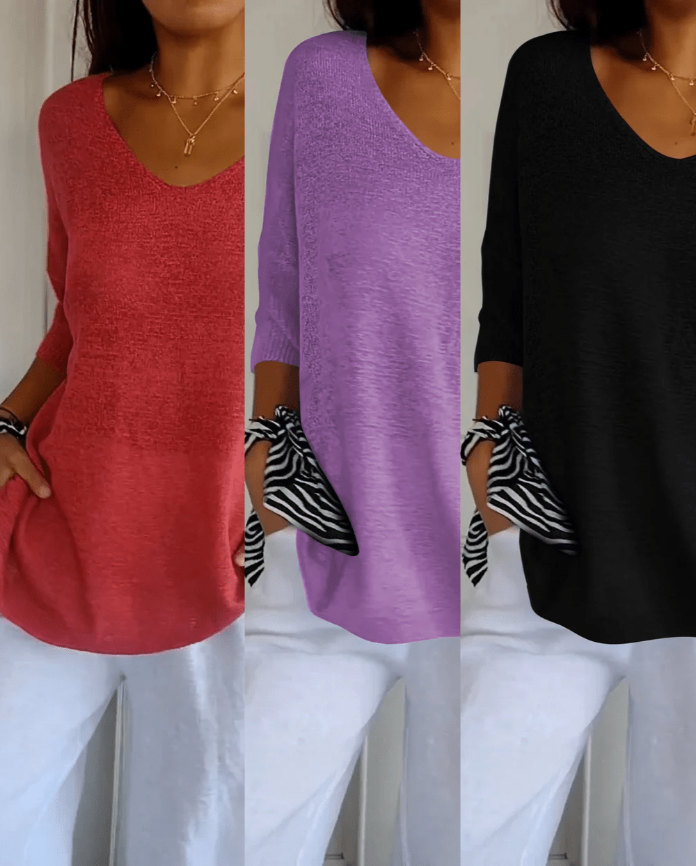 Kit 3 Blusas Luna® em Malha Leve